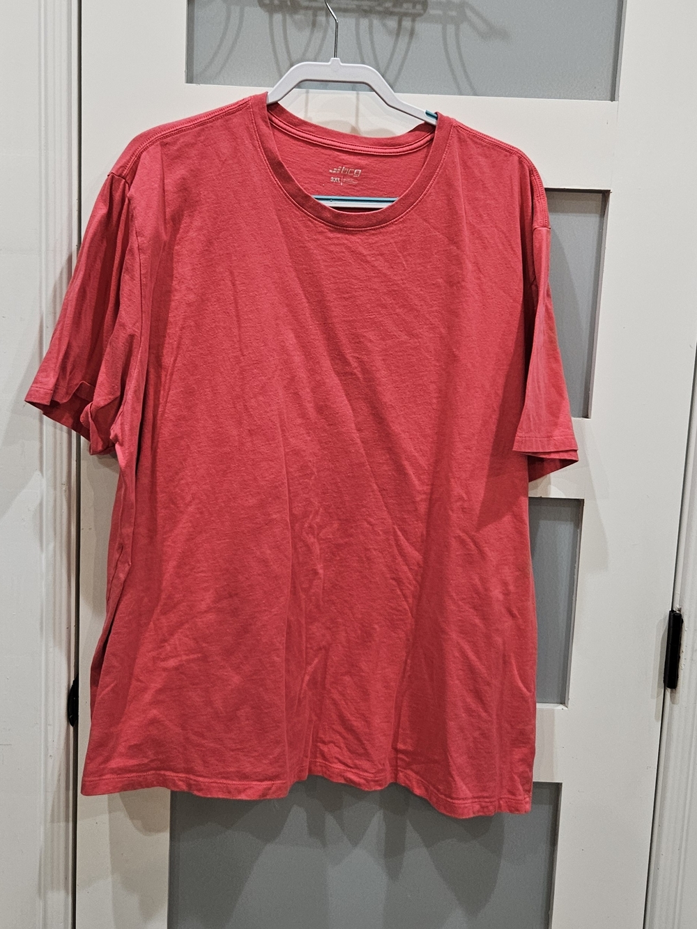 bcg Men's Short Sleeve Crew Tee in Coral